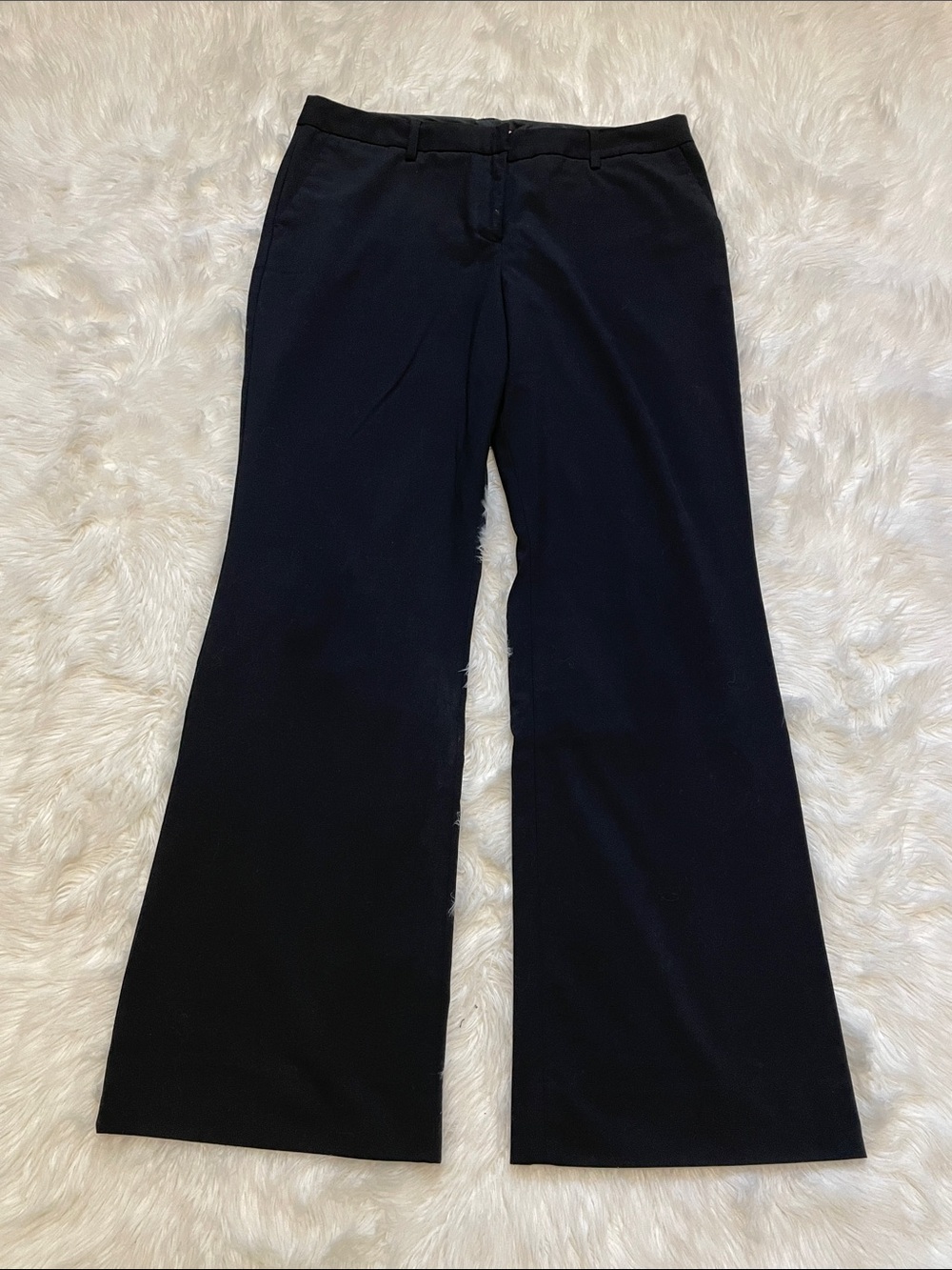 Isaac Mizrahi for Target Black Wide-Leg Trousers with Belt Loops